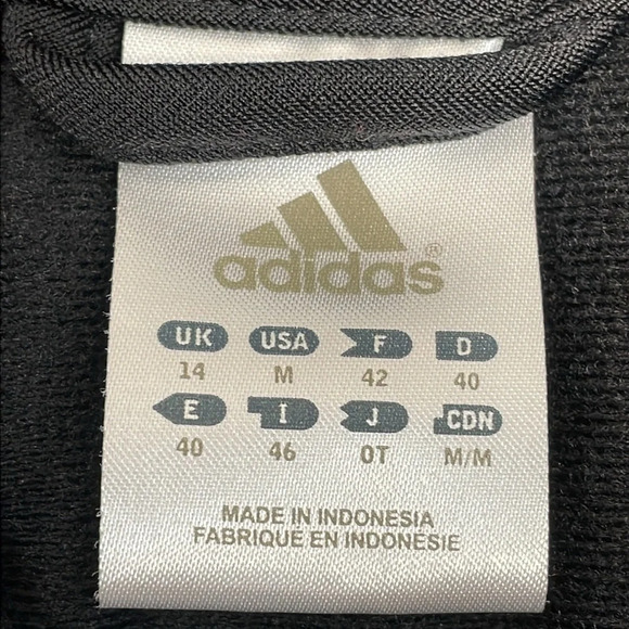 Adidas Full Zip Warm Up 3 Stripe Track Jacket AZF001 Black M - Picture 8 of 16